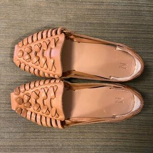 Nisolo Brown Leather Huarache Sandals